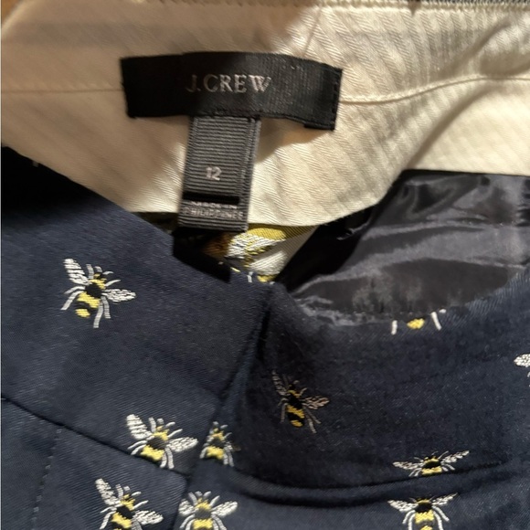 J Crew Women’s Teddy Bumblebee Embroidered Pants Size 12 - Picture 7 of 10